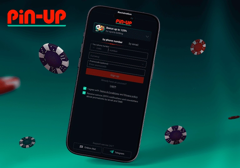 pinup app registration