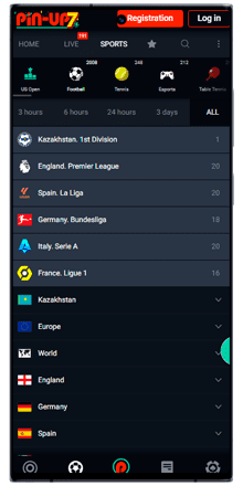 pin up bet football