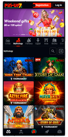 mythology slots pin up casino