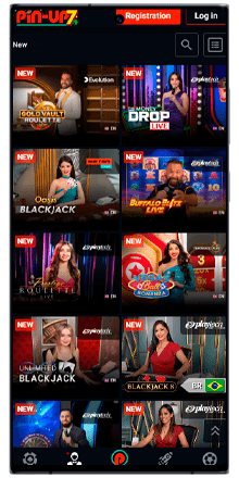 live casino pin up new games