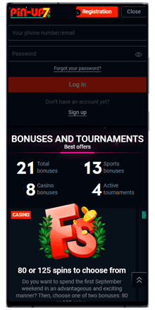 pin up login